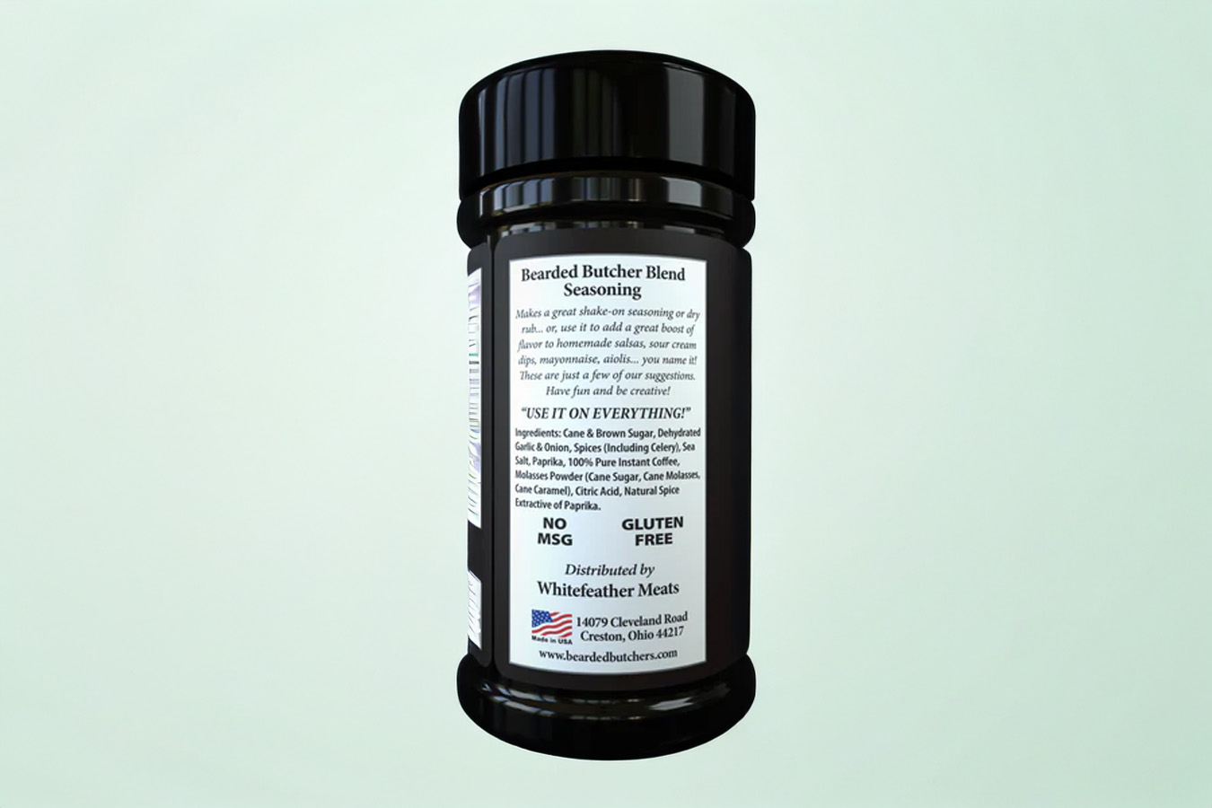 Bearded Butcher 9.5oz Black Blend Seasoning 